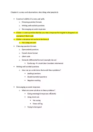 Surveys and Observations - Describing What People Do