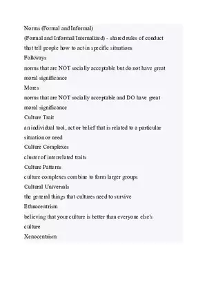 Norms (Formal and Informal) Notes