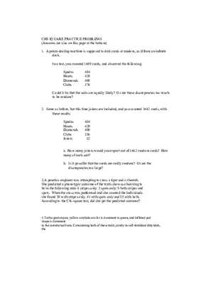 Chi-square Practice Problems