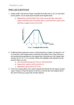 Faraday’s Law Escience Lab Assignments
