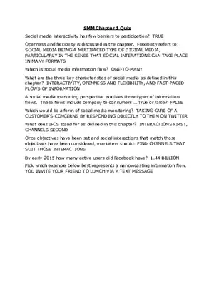 Social Media Marketing 12 Quizzes