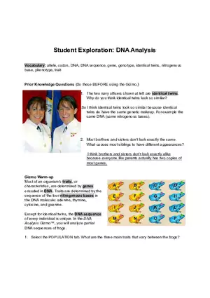 Copy of DNA Analysis Student Exploration Sheet