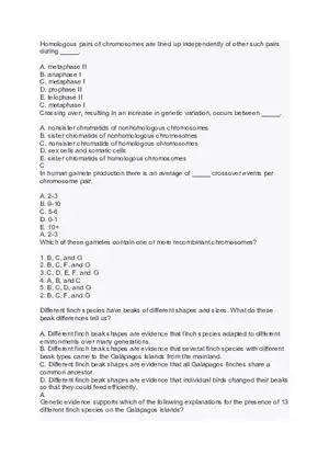 Homologous Pairs - Biology Diversity