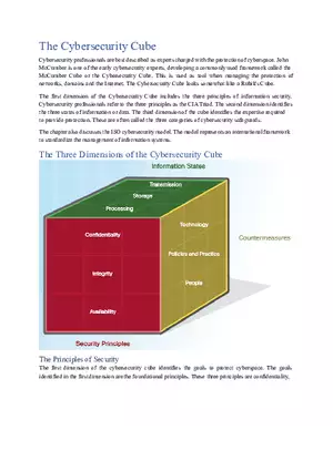 The Cybersecurity Cube
