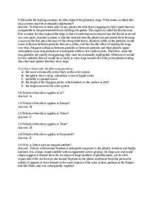 The Cosmic Perspective - Jovian Planet Systems Quiz Part 2