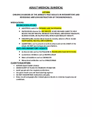 Adult Medical Surgical Notes For Nursing Part 2