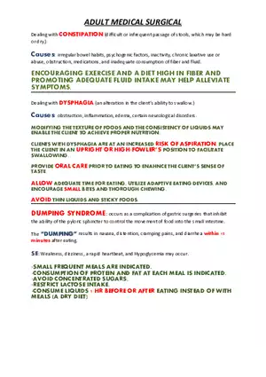 Adult Medical Surgical Notes For Nursing Part 1