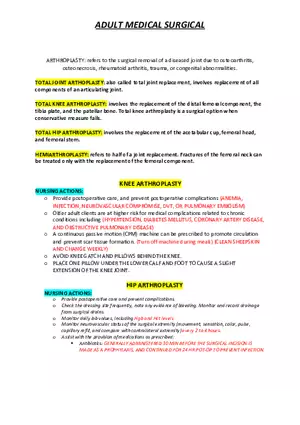 Adult Medical Surgical Notes For Nursing Part 3