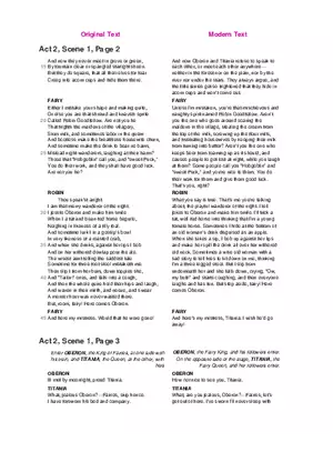 A Midsummer Night's Dream No Fear Shakespeare Part 2
