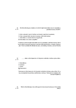 Small Business Its Opportunities and Rewards (Answer Key) Part 11