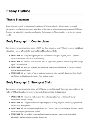 Essay Outline Template