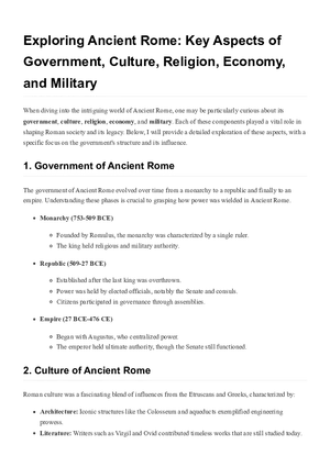 Exploring Ancient Rome