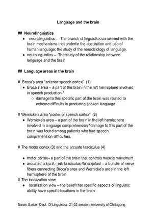 Language and the Brain