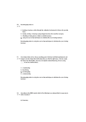 Small Business Its Opportunities and Rewards (Answer Key) Part 3