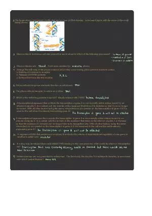 Molecular Genetics Chapter 15 Homework