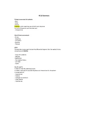 ACLS Summary