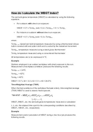 Calculate the WBGT Index