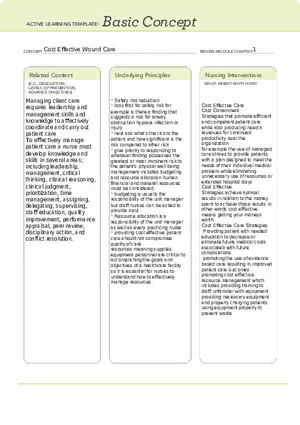 Cost Effective Care - ATI Template