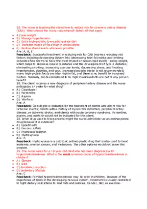 Nursing Practice and Pharmacological Safety Answer Key Part 3