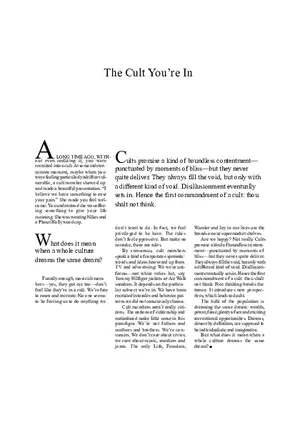 The Cult You're In