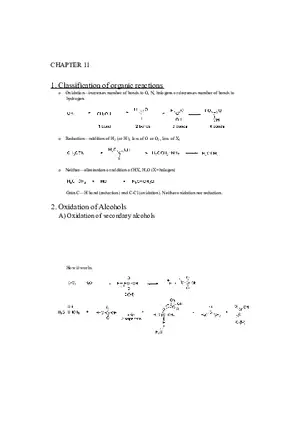 Classification of Organic Reactions Study Guide