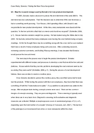 Case Study Donatos Finding the New Pizza