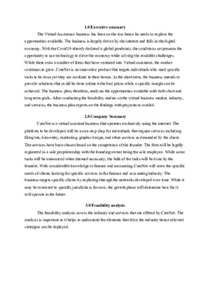 Virtual Assistant Business Plan