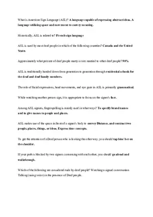 Deaf Culture Part 1 Vocab