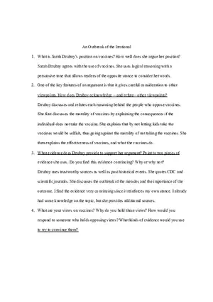 An Outbreak of the Irrational