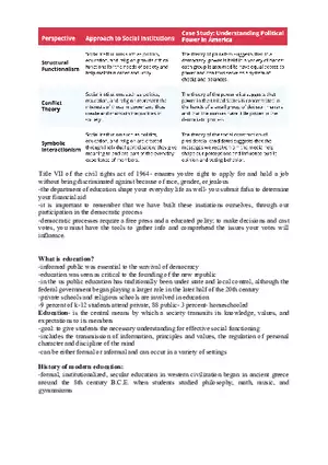 Summary The Real World - an Introduction to Sociology Part 2