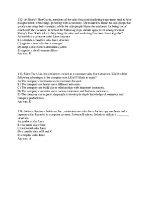Personal Selling and Sales Promotion with Answers Part 4