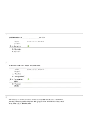 Organic Chemistry Laboratory Quiz 3