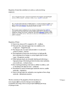 Properties of Water Notes