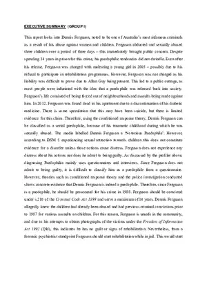 Briefing Document On Dennis Ferguson