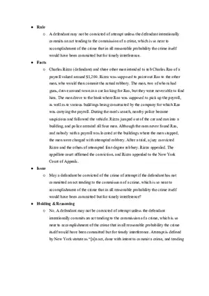 Criminal Law - People v. Rizzo