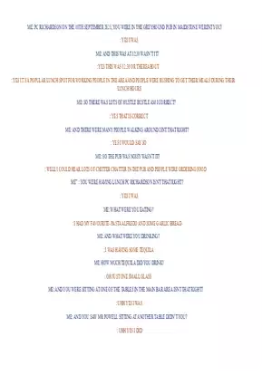 Witness Testimony at the Greyhound Pub