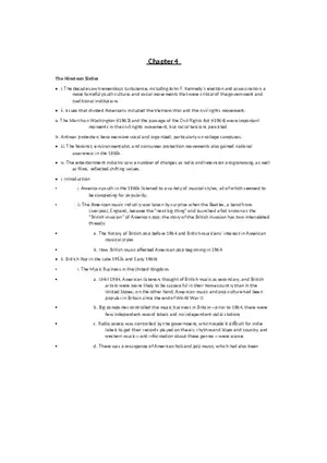 History of Rock and Roll Notes Chapters 4-5