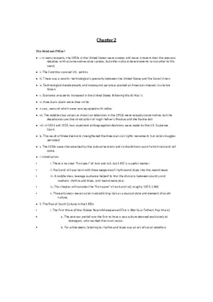 History of Rock and Roll Notes Chapters 2-3