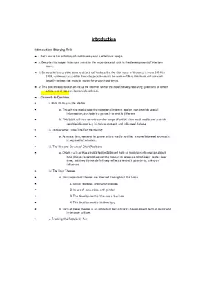 History of Rock and Roll Notes Chapter 1
