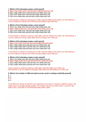 Introduction To Financial Derivatives - Tutorial Answer Key