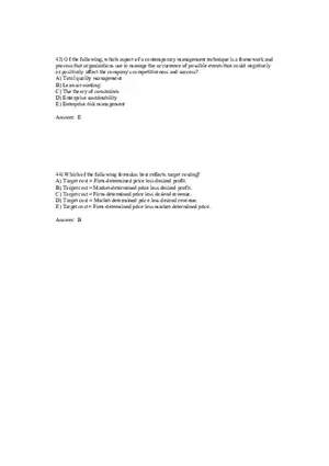 Cost Management - A Strategic Emphasis Answer Key Part 3