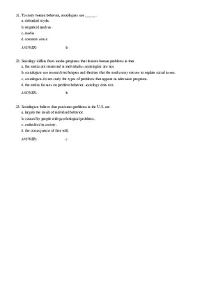 Solutions and Test Bank For Sociology Part 2