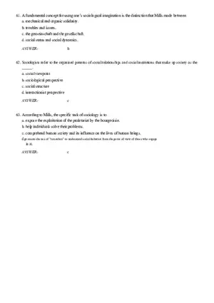 Solutions and Test Bank For Sociology Part 3