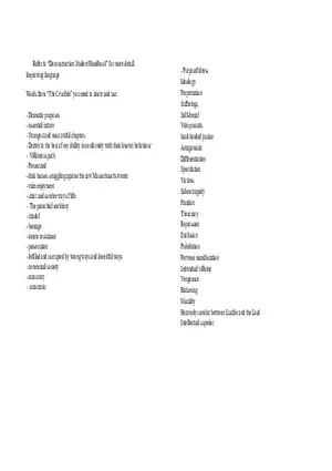 Notes for The Crucible Part 1