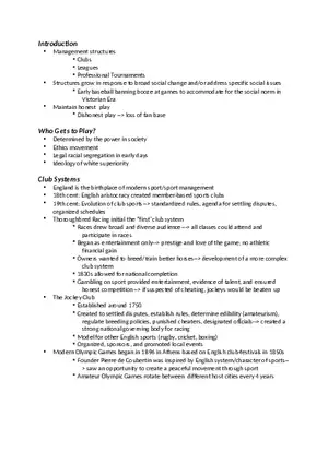 History of Sports Management