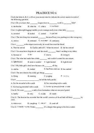English Grammar and Vocabulary Practice - Multiple-Choice Questions