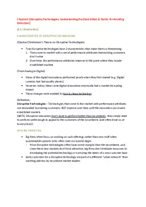 Chapter 6 (Disruptive Innovation)