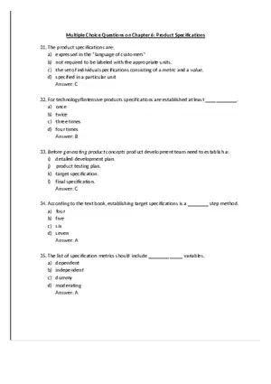 Product Design Exam Answers Part 4