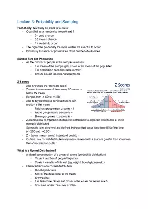 Statistics Lecture 3: Probability and Sampling