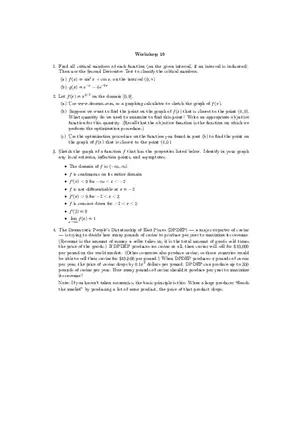 Find All Critical Numbers Workshop 10